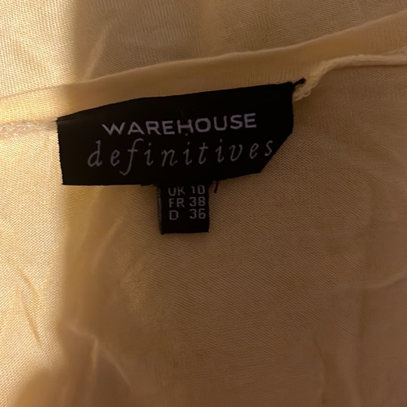 Warehouse yellow sleeveless top size 10 - Picture 5 of 5